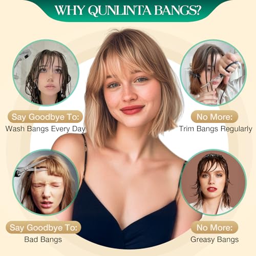 Clip In Bangs Hair Piece for Women - 50g Ash Blonde