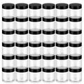 36 Pack 2 OZ Plastic Jars with Lids, BPA Free Containers