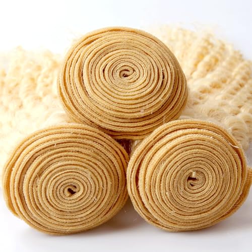Freiuoke 613 Dark Gold Blonde Kinky Curly Hair Bundles - 3 Pack, 30 Inch Virgin Human Hair