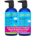 PURA D'OR Tea Tree Peppermint Scalp Therapy Shampoo & Conditioner Set 16oz x2