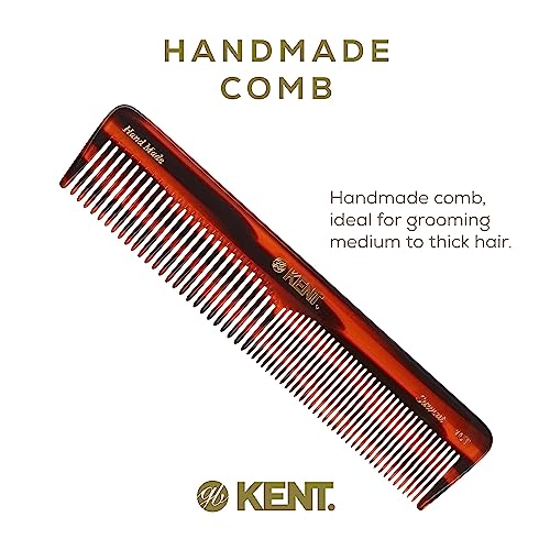 Kent 16T Double-Tooth Comb for All Hair Types | 7.2" Dressing Comb