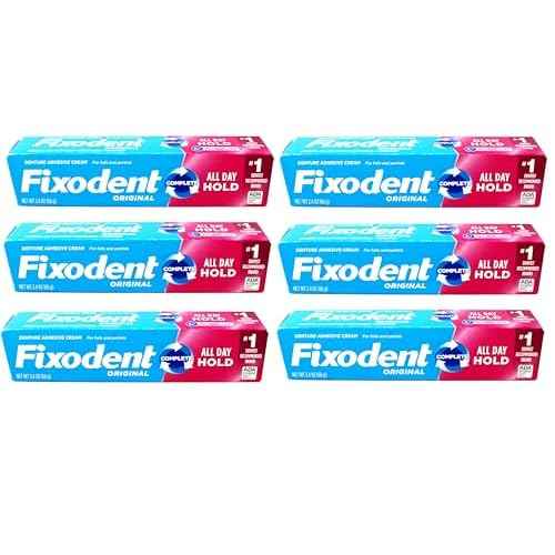 Fixodent Cream Size 2.4z Fixodent Denture Adhesive Cream Original 2.4 Ounce (Pack of 6)