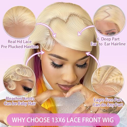 613 Blonde Lace Front Wig - 13x6 HD Human Hair Body Wave