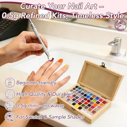 57 Colors Pat Gel Polish Palette Kit for Ombre & DIY Nail Art Designs