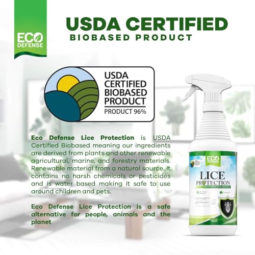Eco Defense Extra Strength Lice Treatment Spray 16 Fl Oz for Furniture Bedding & Home