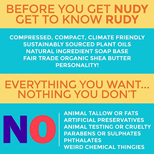 Nudy Rudy, Variety Pack of 6 Shea Butter Soap Bars | Made in Australia | Gift Set for Men & Women | Natural Ingredients | No Harsh Chemicals | Life Pro Tip Bundle | 4.2 oz Each