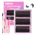 YIDUO 255PCS Volume Lash Clusters Kit with Bond & Seal