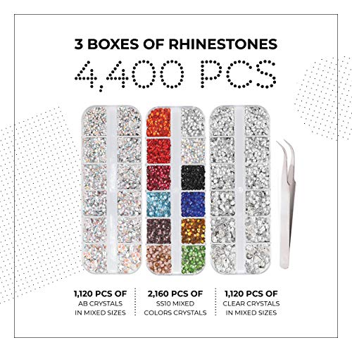 Quick Crystals Pro Hotfix Rhinestone Applicator Kit with 4400 Stones