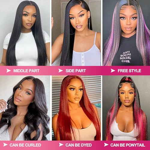 Btomar 30 Inch 200% Density 13x6 Lace Front Human Hair Wig