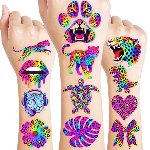 96 Cheetah Print Temporary Tattoos for Kids | Party Favors