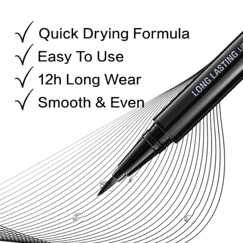 CARSLAN Black Liquid Eyeliner Pen - 12H Waterproof