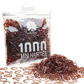 Kanprincess 1000pcs Brown Mini Rubber Bands Hair Ties for Kids