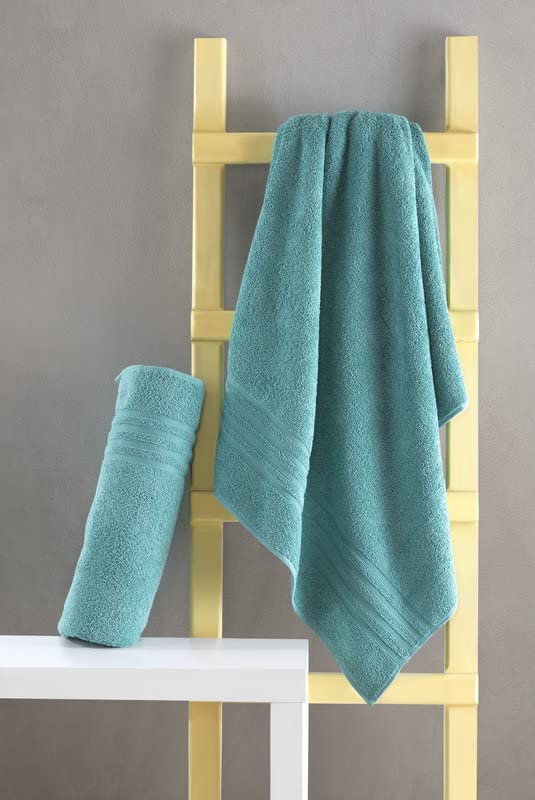 Hawmam Linen Jumbo Large Bath Sheets Towels 2 Pack Soft and Absorbent, Premium Quality 100% Cotton Towels (Teal Turquoise, Bath Sheet)