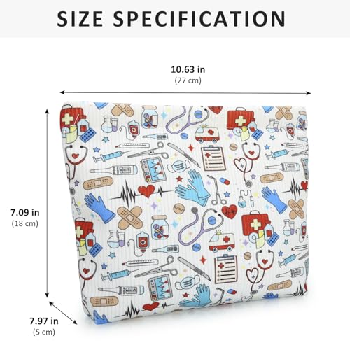 Travel Makeup Bag for Women Corduroy Cosmetic Organizer Large Capacity