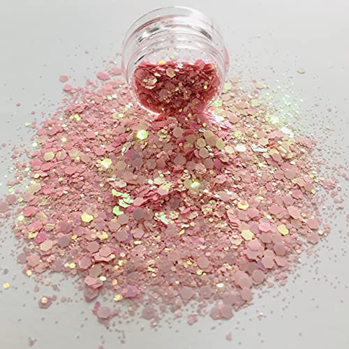 Pink Chunky Glitter Sequins 15g - Nail Art & Face Makeup