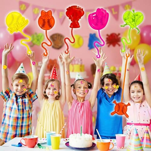 48Pcs Softball Party Favors - Stick Hands & Temporary Tattoos