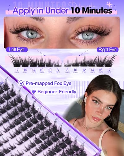 Fox Eye Lash Clusters - Wispy Eyelash Extensions by Delyneph