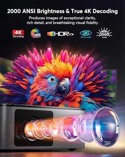 4K Decoding Outdoor Projector 2000 ANSI Smart WiFi