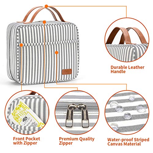 Bosidu Hanging Travel Toiletry Bag,Large Capacity Cosmetic Travel Toiletry Organizer for Women with 4 Compartments & 1 Sturdy Hook,Perfect for Travel/Daily Use/Christmas