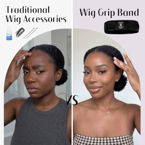 Dreamlover Black Wig Grip Band for Hijab & Half Wigs Non-Slip Headband