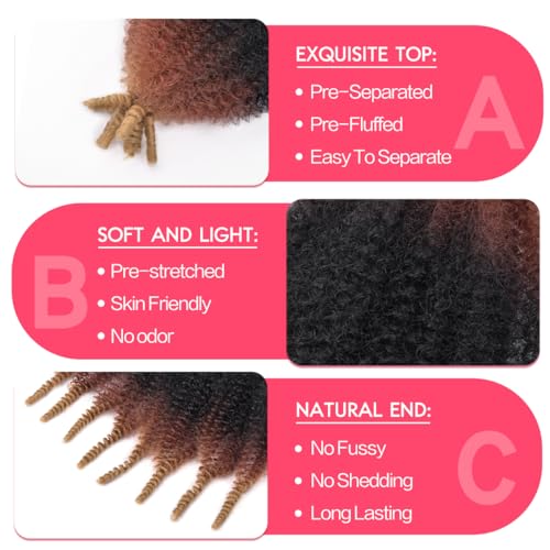 18-Inch Marley Twist Braiding Hair Extensions - Soft Synthetic Kinky Twist