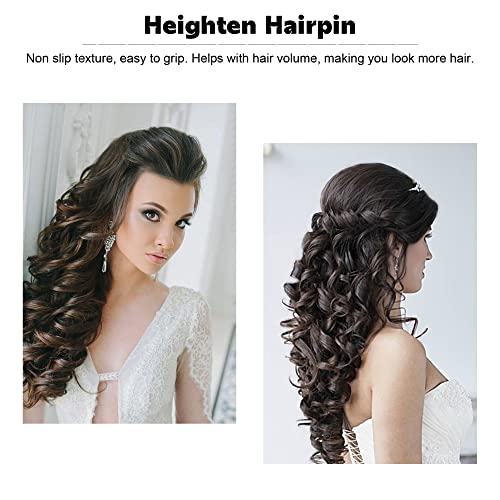 Bump It Up Volume Hair Combs, 2 Pcs Black Nylon Hair Pads