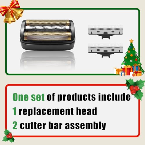 Shaver Replacement Foil and Inner Cutters Compatible with Andis 17300 reSURGE Electric Shaver,Black (2 Pack)
