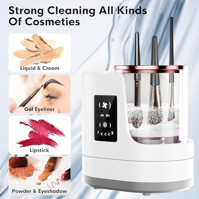 Electric Makeup Brush Cleaner & Dryer - 3-in-1 Tool for All Brushes