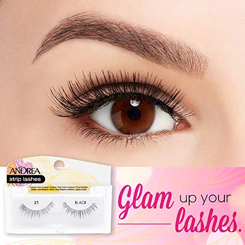 Andrea False Eyelashes Style 21 - 4 Pack Black Strip Lashes