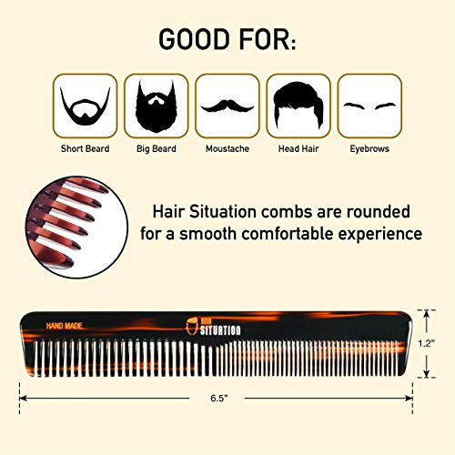 Men's Wet Look Hair Gel & Fine-Wide Tooth Styling Comb Set - Strong Hold, Shine & Precision Grooming