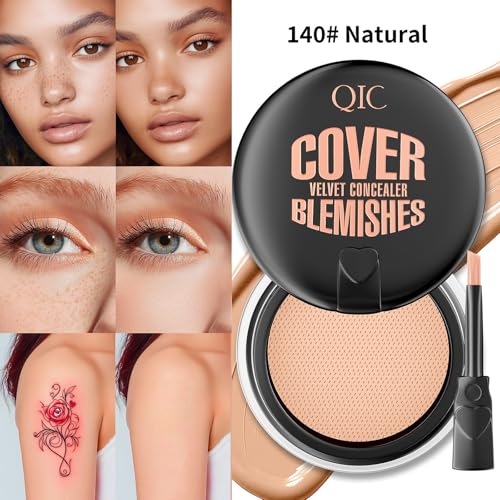Full Coverage Under Eye Concealer with Soft Brush #140