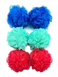 Exfoliating Mesh Bath Loofah Shower Sponge Set - 6 Pack, Multicolor