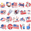 HOWAF USA Soccer Temporary Tattoos - 40Pcs Pre-Cut