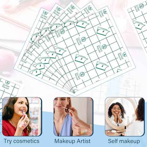 200 Pieces Makeup Hand Palette Single Use Waterproof Makeup Mixing Palette Disposable Foundation Mixing Tray Adhesive Artist Cosmetic Tape for Women(2.36 x 2.36 Inch)