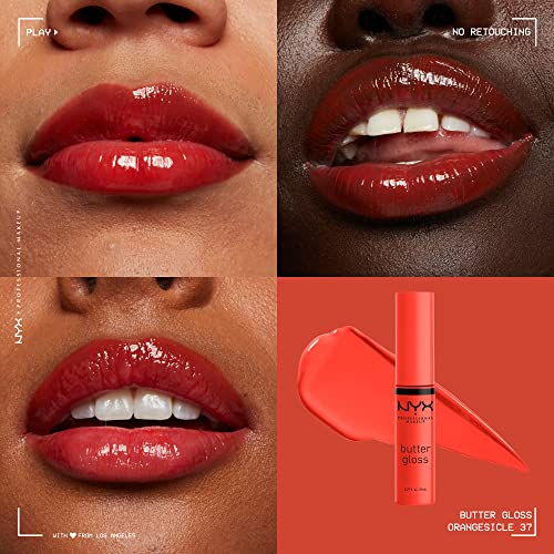 NYX Butter Gloss Orangesicle Non-Sticky Lip Gloss - 0.27 Fl Oz, Pack of 1