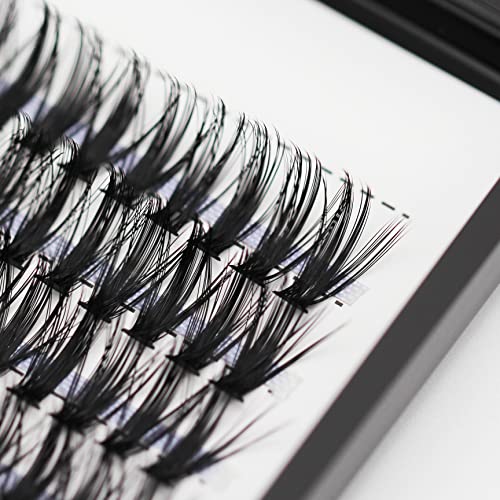 Bodermincer 10D/20D/30D/40D/50D/60D/80D 240 Clusters Lashes C/D Curl 10-12-14-16mm MIX/14-16-18-20mm MIX Fluffy Single Cluster False Lashes Premade Volume Fans (80D 10-12-14-16mm MIX, D Curl)