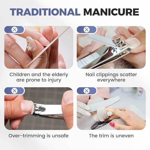 Automatic Electric Nail Clipper with LED Light & Debris Storage