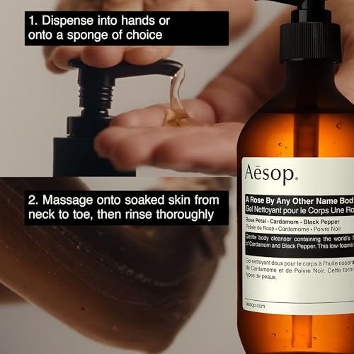 Aesop A Rose By Any Other Name Body Cleanser | Gentle Botanical Cleanser with Rose Petal Oil & Plant Extracts | 500 mL / 16.9 oz