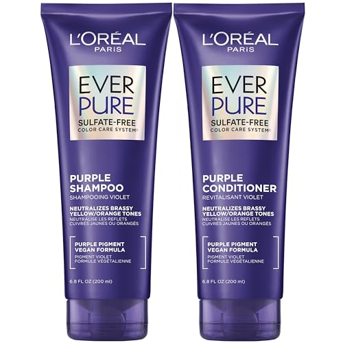 L'Oreal EverPure Purple Shampoo & Conditioner Set, 13.6 Fl Oz
