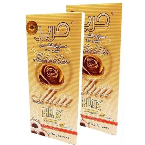 Harir Sweet Hair Egyptian Sugar Surging Wax Removal Packet Natural for Hair Body Arms, Armpit, Legs, Underarms and Bikini (Pack of 2 x 100 gram / 3.5oz.)