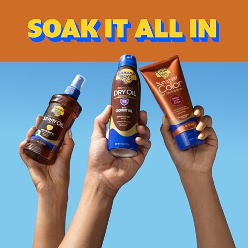 Banana Boat Deep Tanning Spray Oil SPF 4 8oz - Pack of 2