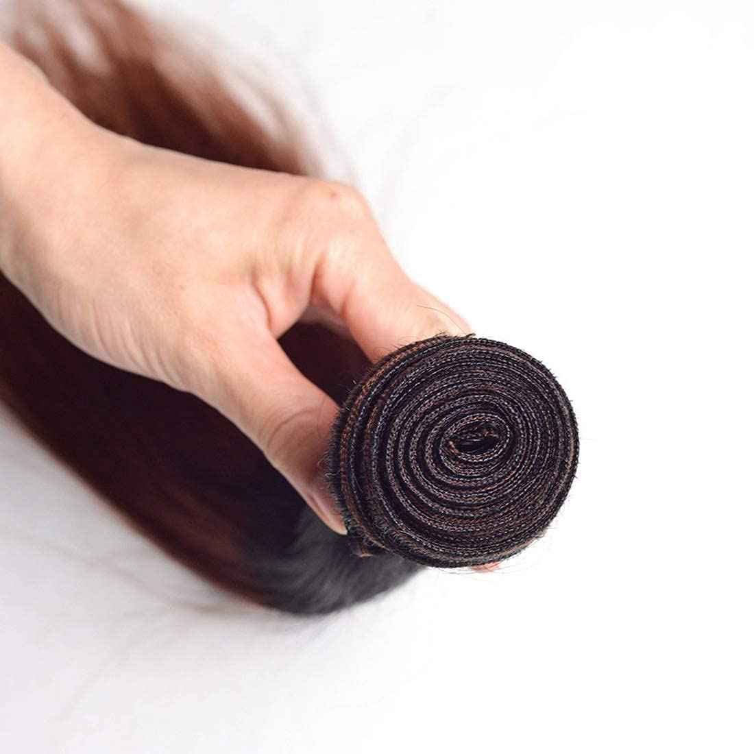 Fabimiya Bundles Human Hair 10/12/14 Inch Straight Burgundy Highlight 99J Human Hair Bundles 12A Unprocessed Quick Weave for Black Women