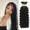 Brazilian Virgin Hair Bundle Deep Wave Boho Braids 18" 150G