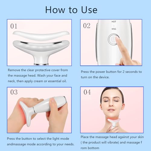 LED Facial Massager with Heat & Vibration - 3 Modes