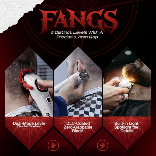 SUPRENT FANGS Professional Hair Clippers with AI Speed Control