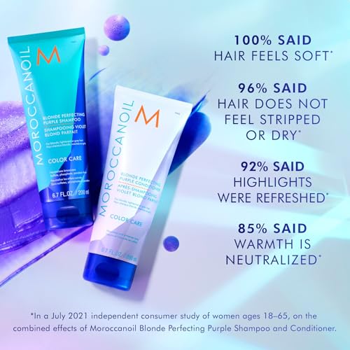 Moroccanoil Blonde Perfecting Purple Shampoo And Conditioner Bundle