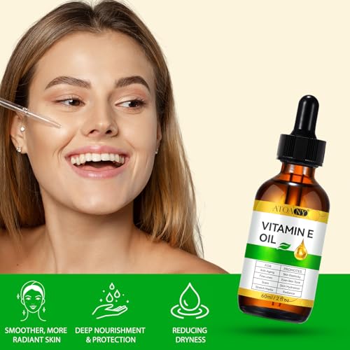 Vitamin E Oil 2 Fl Oz - Natural Antioxidant for Skin & Hair