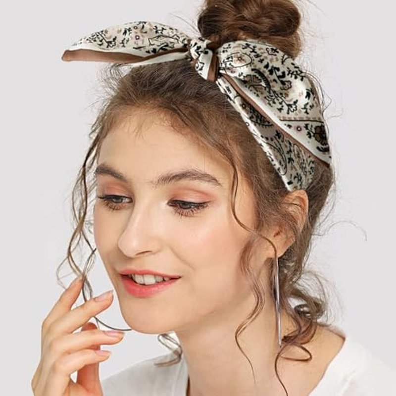 Boho Floral Knotted Headbands for Women, 3-Pack Non-Slip