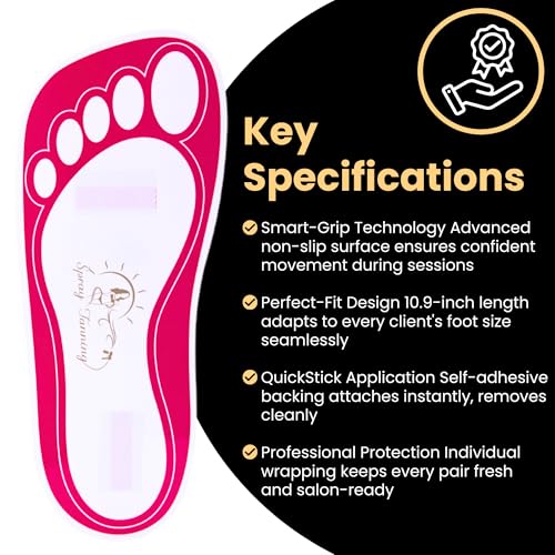 60 Pairs(120 Feets) Disposable Tanning Feet Pads Sunless Airbrush Spray Tent Protect Foot Shaped Spray Tan Sandals