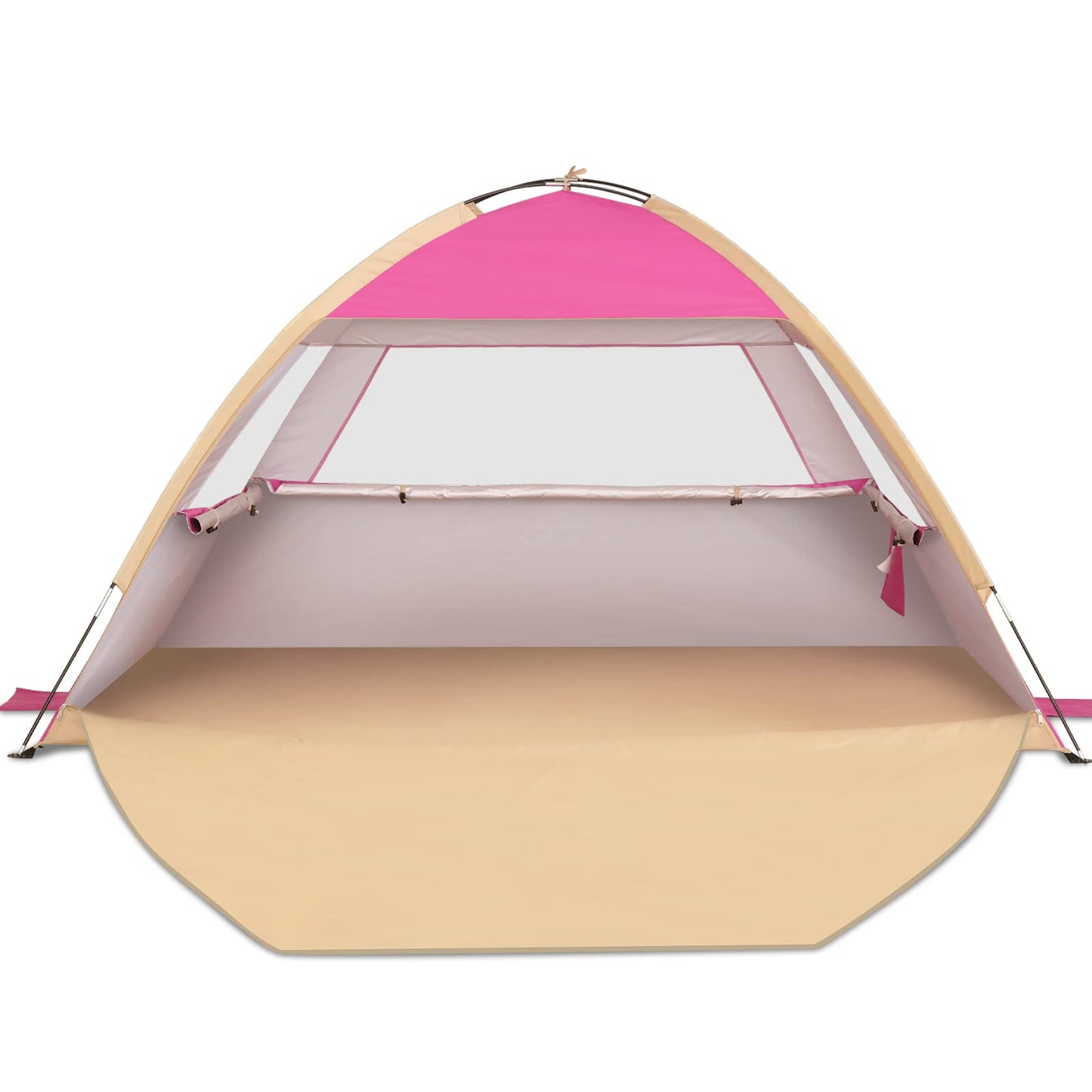 Venustas Beach Tent Sun Shelter for 3/4-5/6-7/8-10 Person, UPF 50+ UV Protection Beach Canopy, Lightweight and Easy Setup Cabana, Portable Beach Shade Tent